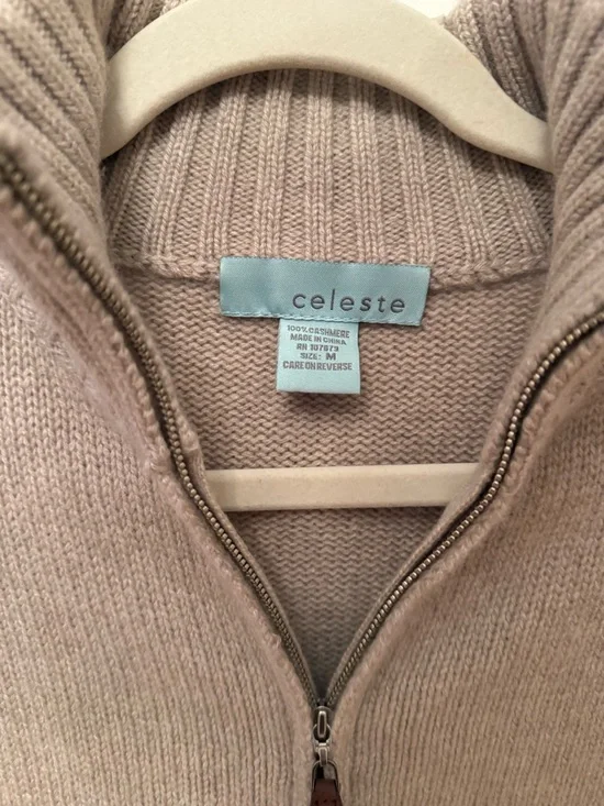 Celeste Cashmere Women’s Size Medium zip up sweater - brand new & super soft! - Picture 2 of 10